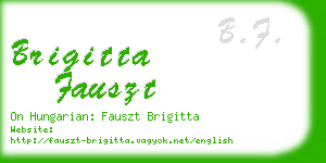 brigitta fauszt business card